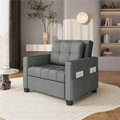 Costoffs Sofá-cama dobrável 2 em 1 com poltrona extensível 