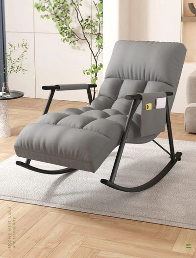 Cadeira de baloiço estofada Relax, cadeira de lazer moderna.