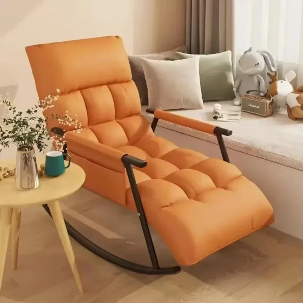 Cadeira de baloiço estofada Relax, cadeira de lazer moderna.