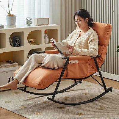 Cadeira de baloiço estofada Relax, cadeira de lazer moderna.