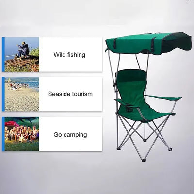 Cadeira dobrável para campismo, cadeira para exteriores, cadeira de pesca com suporte para copos